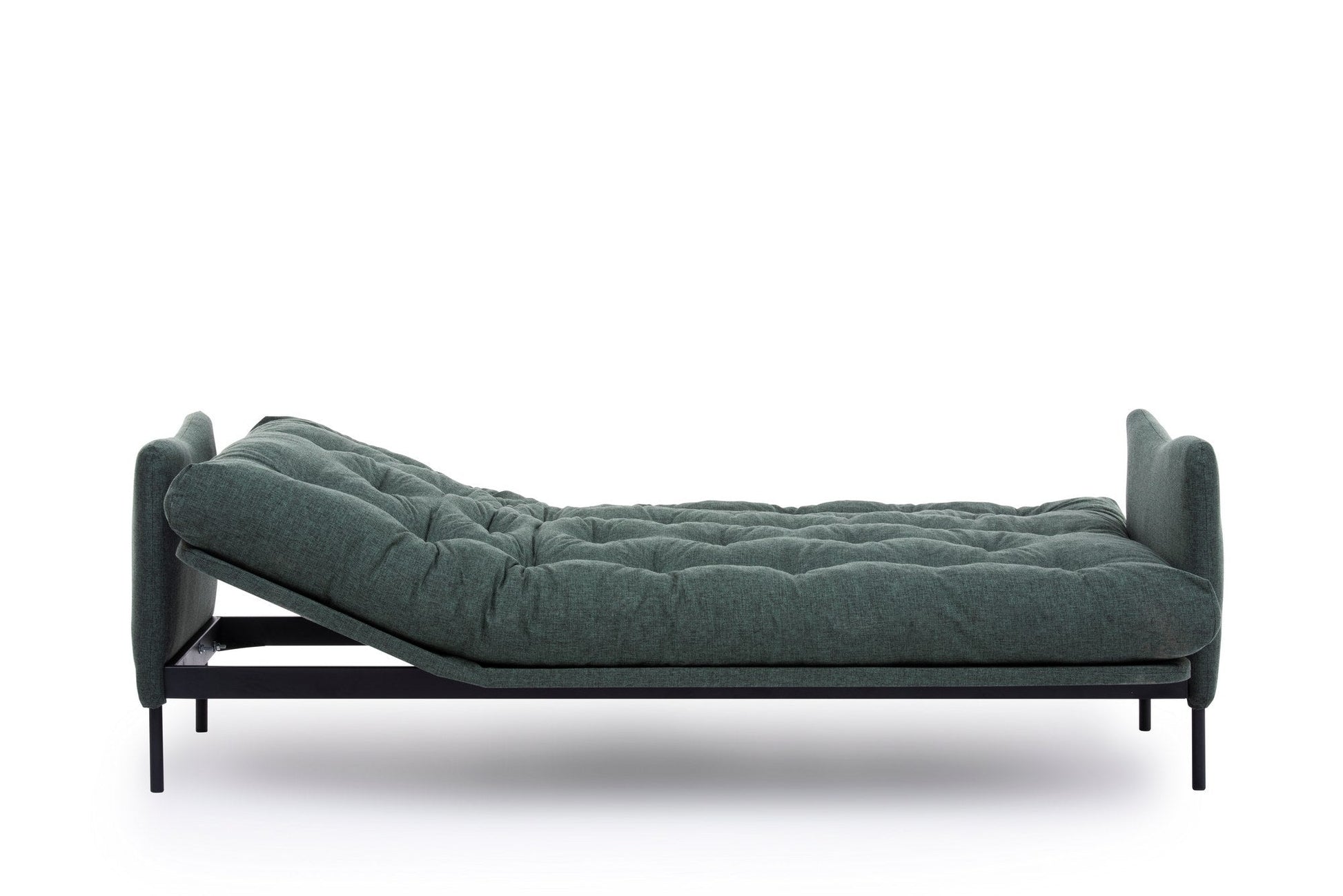 Sofá Cama "Renge" com Encosto Ajustável – Verde, 3 Lugares – Design Moderno