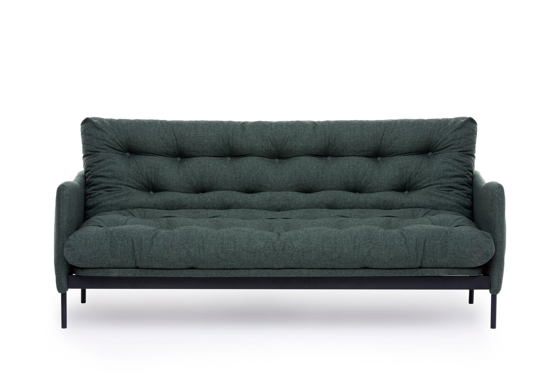 Sofá Cama "Renge" com Encosto Ajustável – Verde, 3 Lugares – Design Moderno