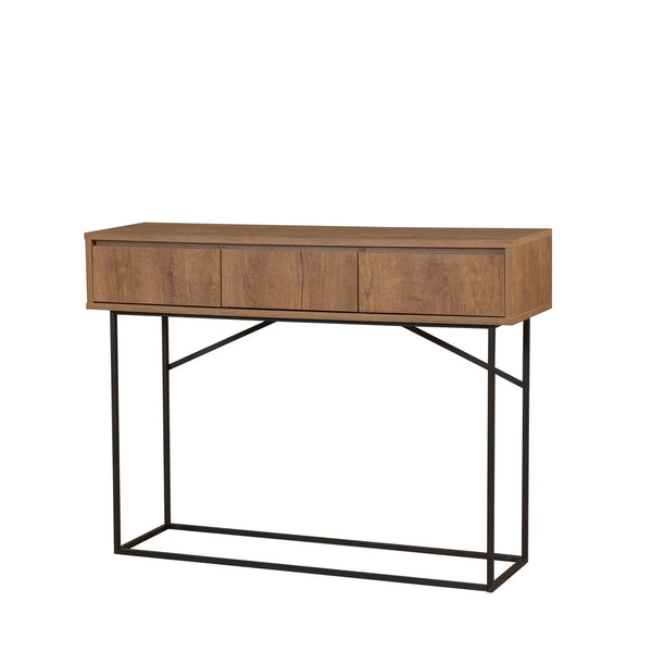 Consola de Entrada "Mia" – 120x90x36 cm – Nogueira e Preto – Design Moderno
