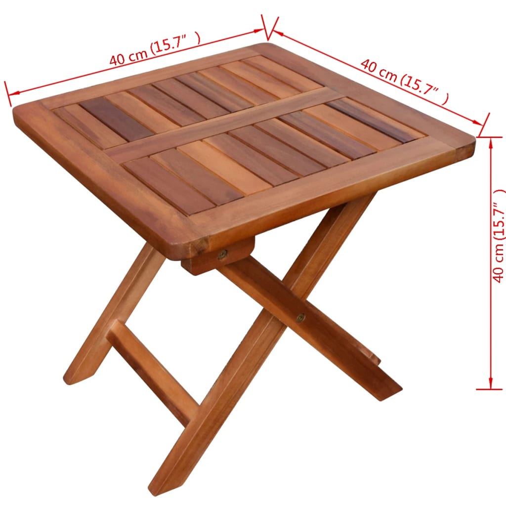 Espreguiçadeira com mesa madeira acácia maciça