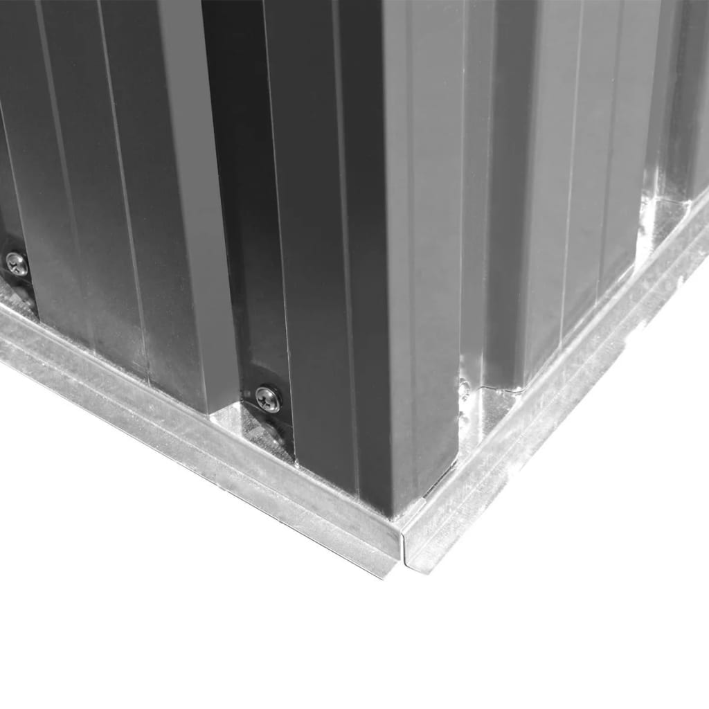 Abrigo de jardim metal cinzento 257x205x178 cm