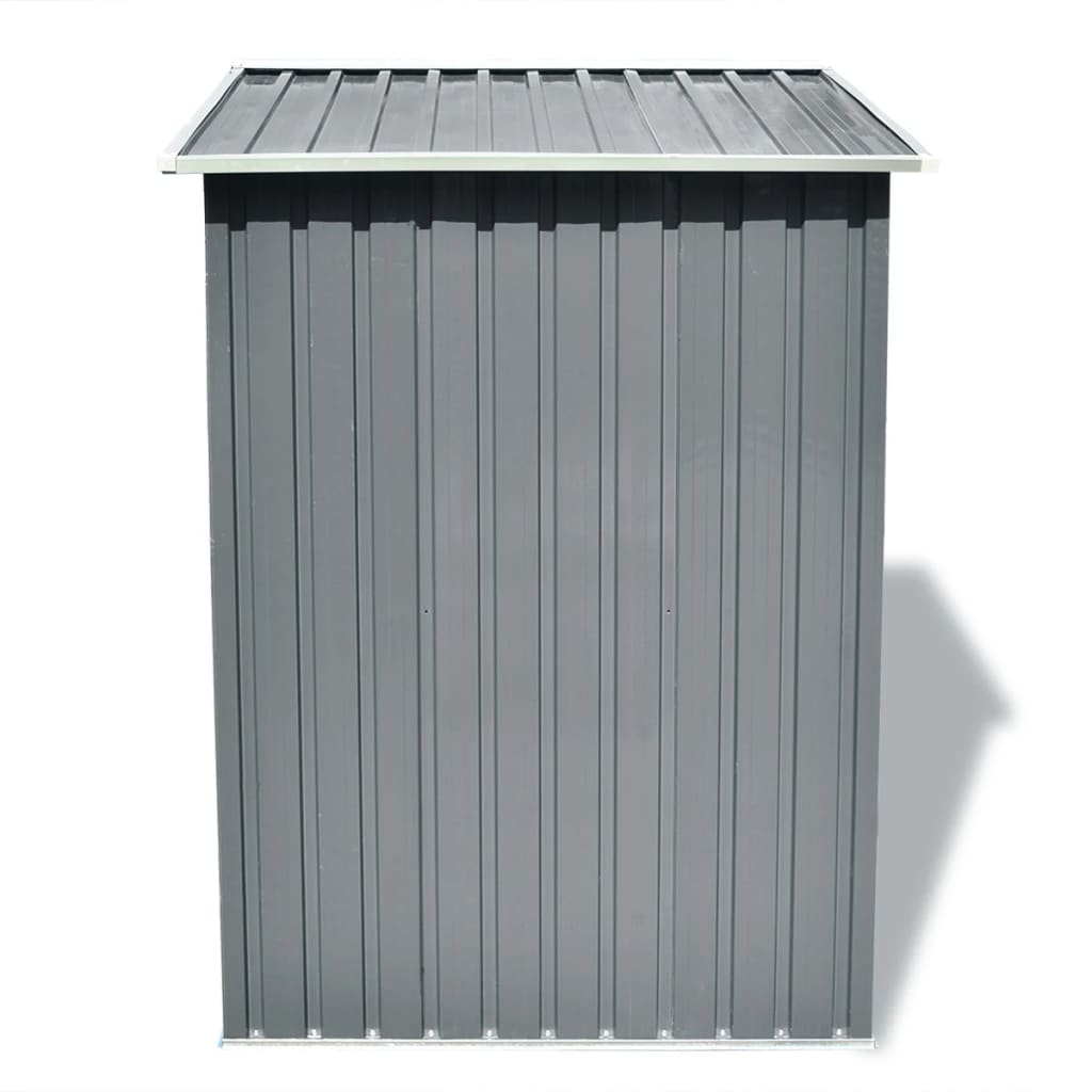 Abrigo de jardim metal cinzento 204x132x186 cm