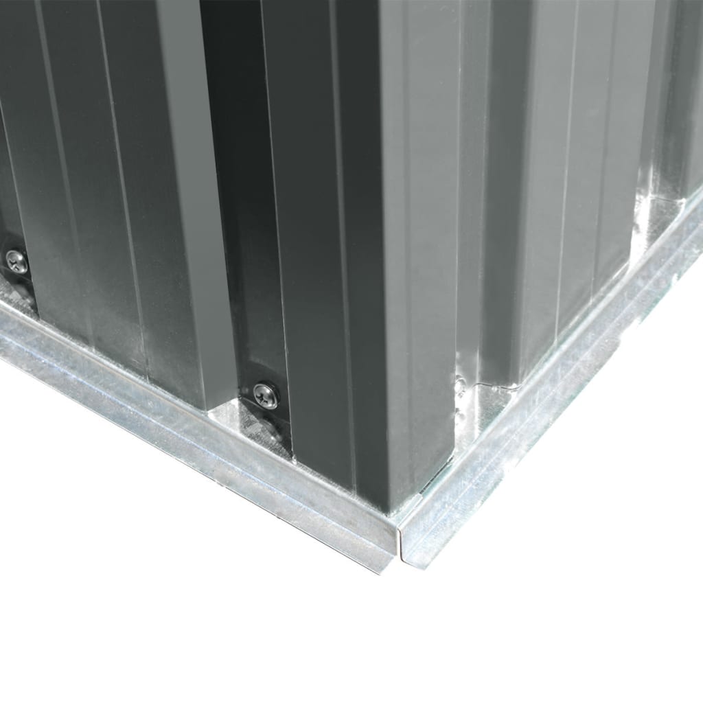 Abrigo de jardim metal cinzento 204x132x186 cm