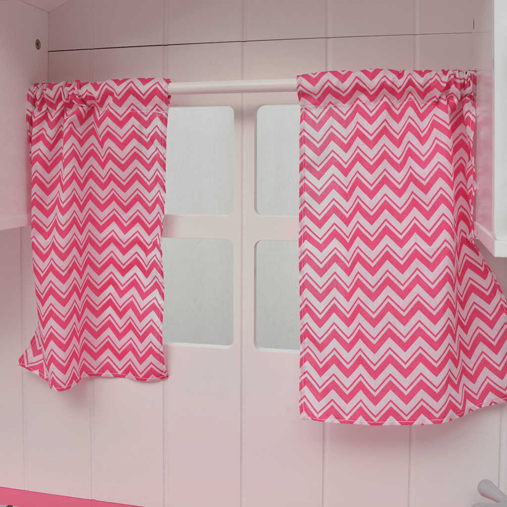 Cozinha de brincar, madeira, 82x30x100cm, rosa e branco