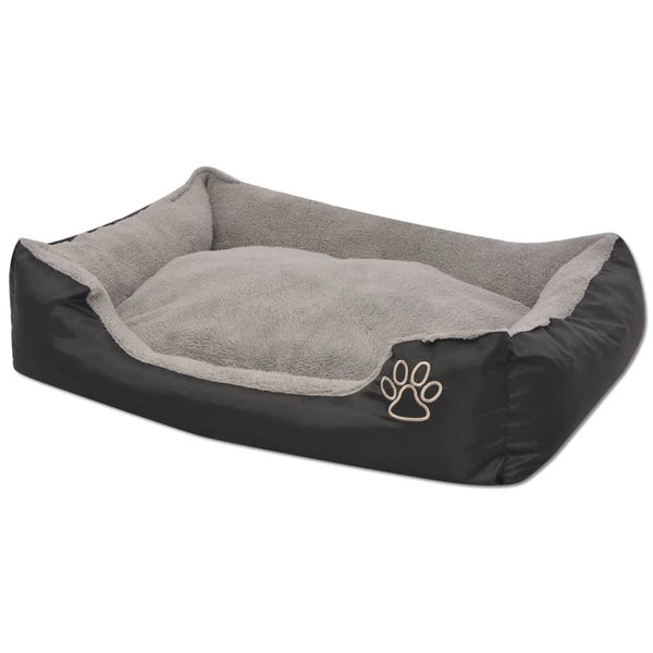 Cama para cães com almofada acolchoada tamanho XXL preto