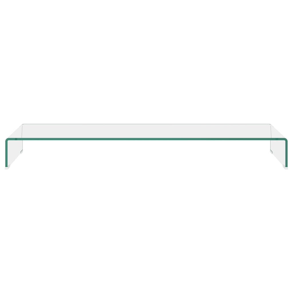 Suporte de TV/monitores em vidro transparente 120x30x13 cm