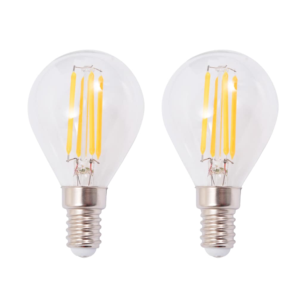 Candeeiros de parede 2 pcs c/ 2 lâmpadas filamentos LED 8 W