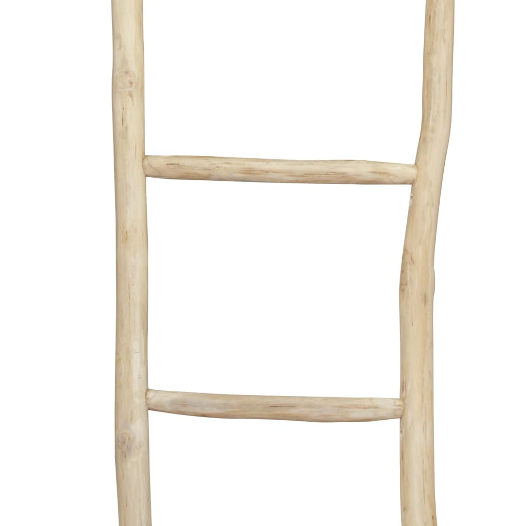 Toalheiro escada com 5 degraus em teca 45x150 cm natural