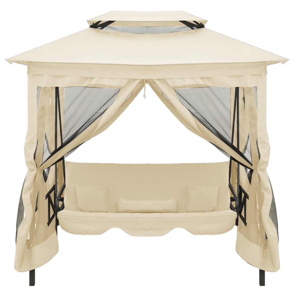 Gazebo com baloiço conversível branco nata