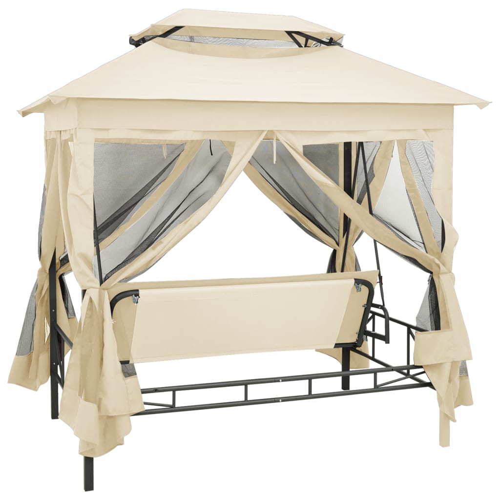 Gazebo com baloiço conversível branco nata