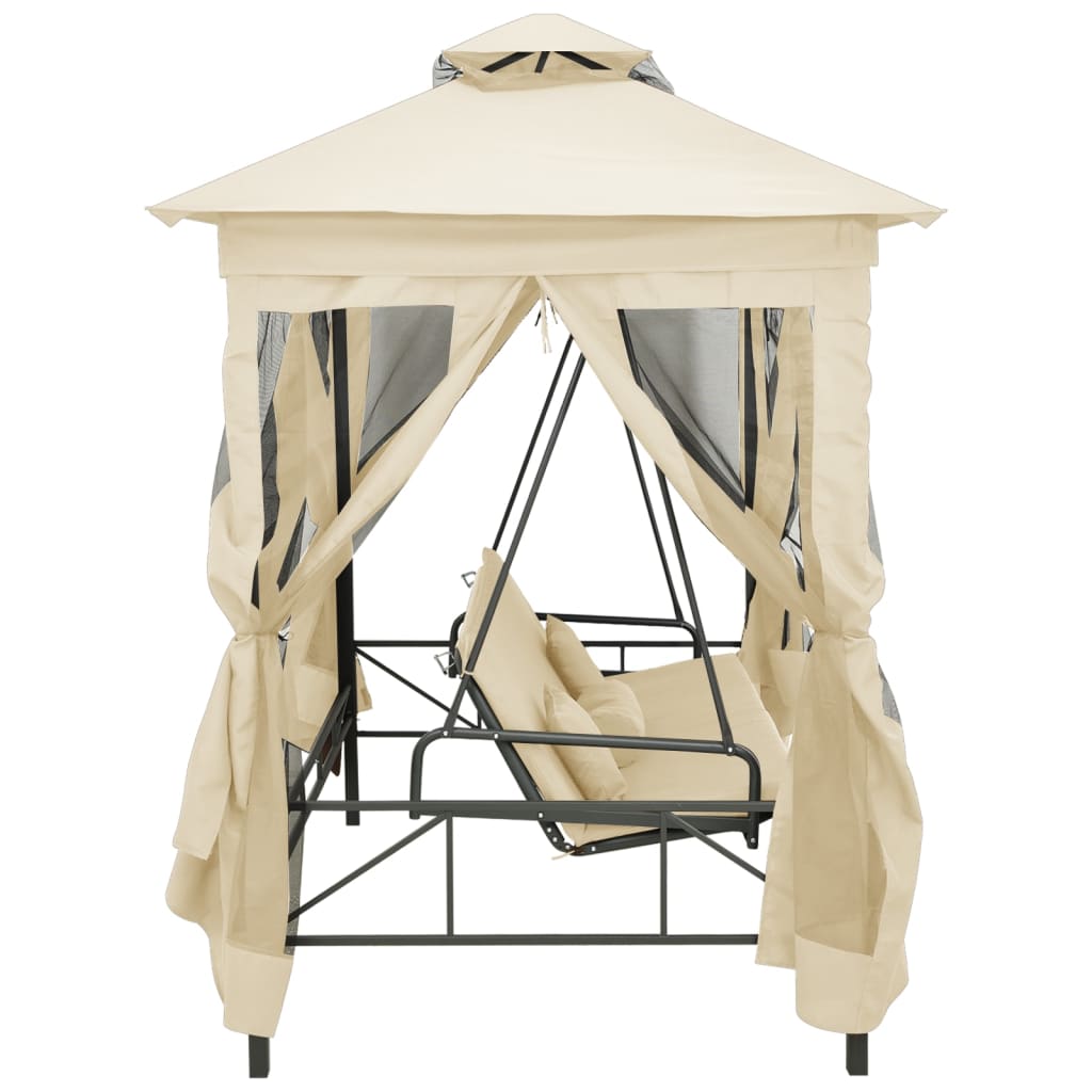 Gazebo com baloiço conversível branco nata