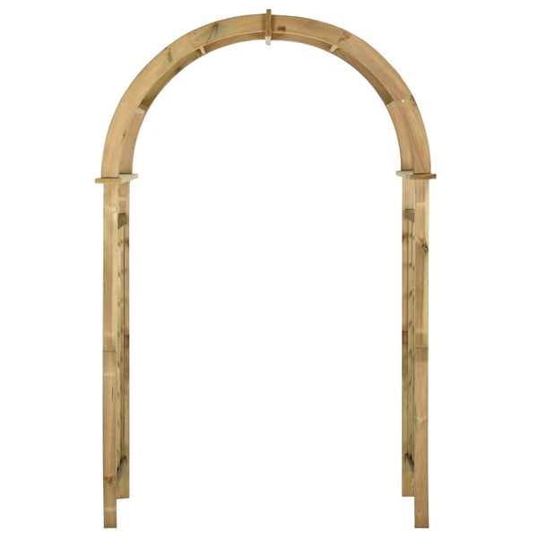 Arco em treliça madeira de pinho impregnada verde