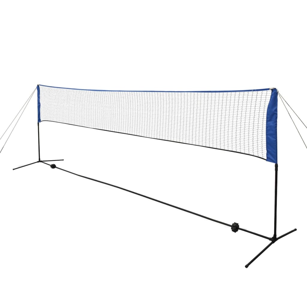 Conjunto rede de badminton com volantes 500 x 155 cm