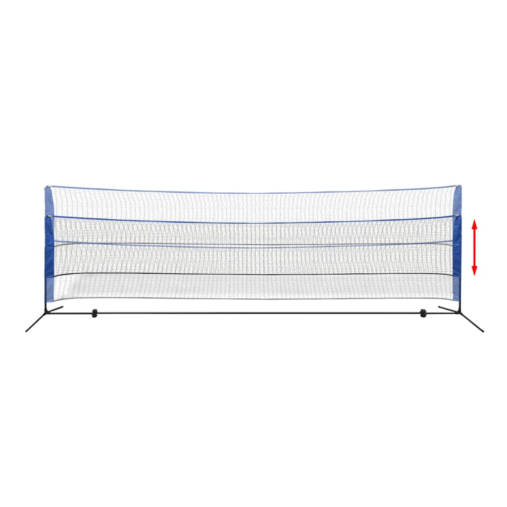 Conjunto rede de badminton com volantes 500 x 155 cm