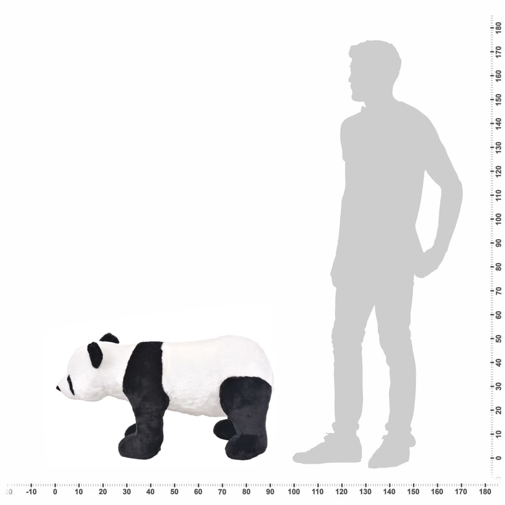 Brinquedo de montar panda peluche preto e branco XXL