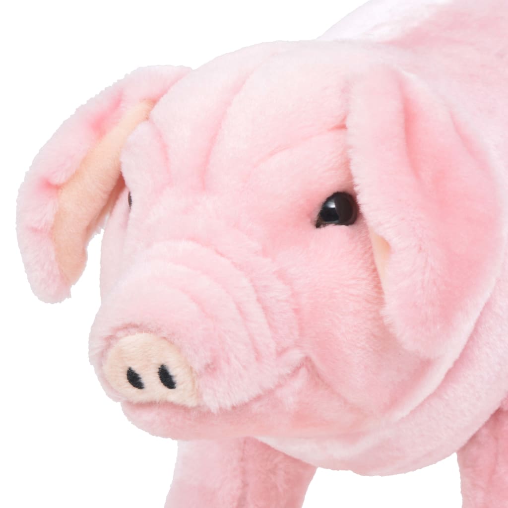 Brinquedo de montar porco peluche rosa XXL