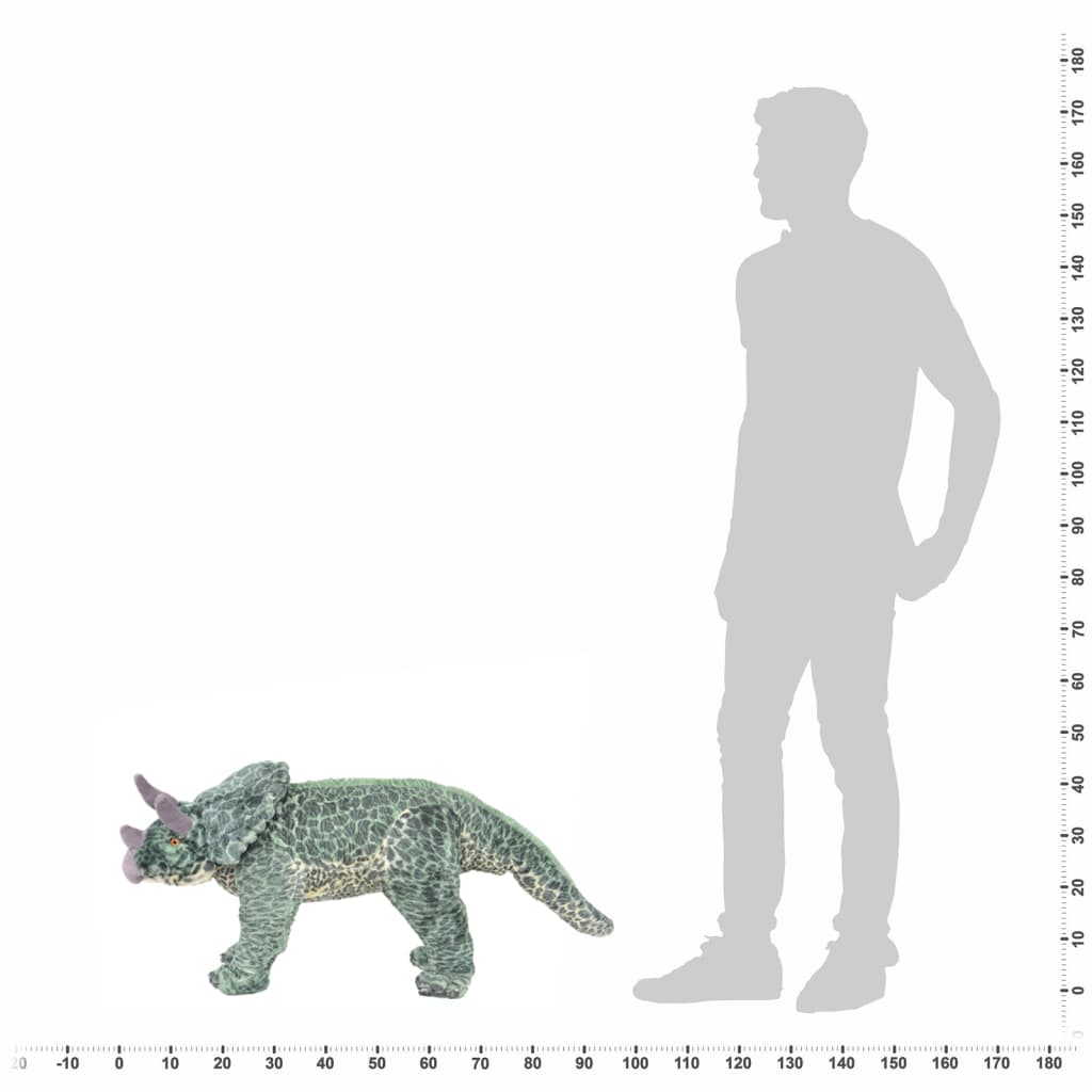 Brinquedo de montar dinossauro triceratops peluche verde XXL