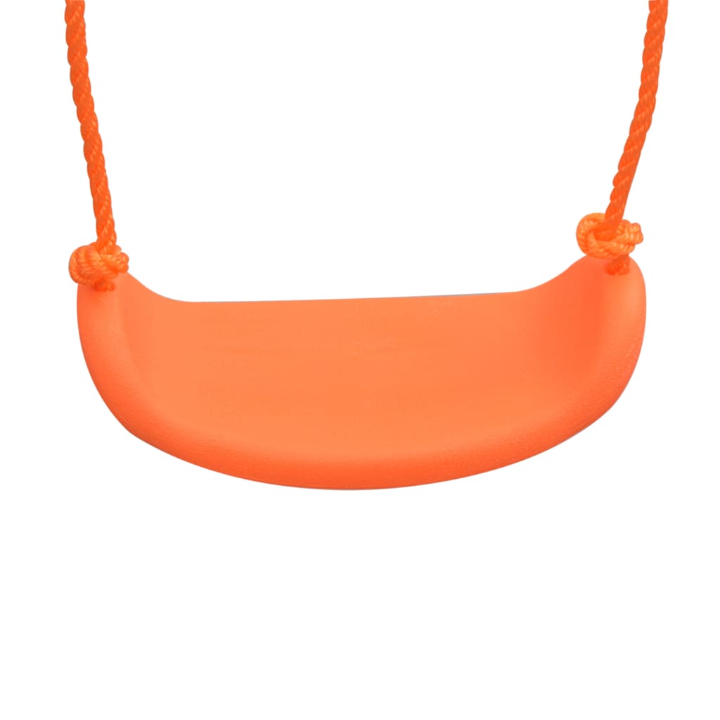 Conjunto de baloiços com escorrega e 3 assentos laranja