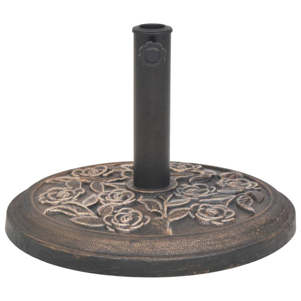 Base redonda para guarda-sol em resina bronze 9 kg