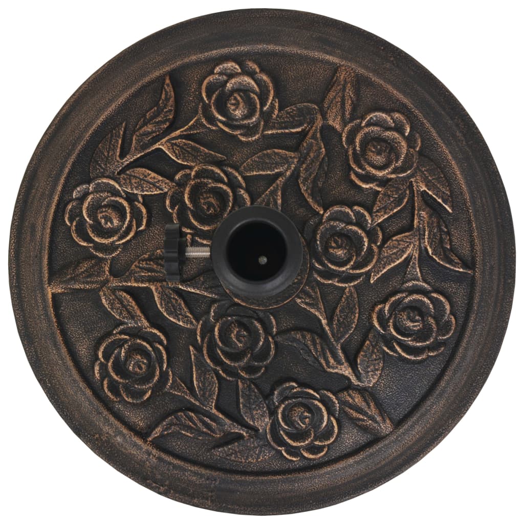 Base redonda para guarda-sol em resina bronze 9 kg