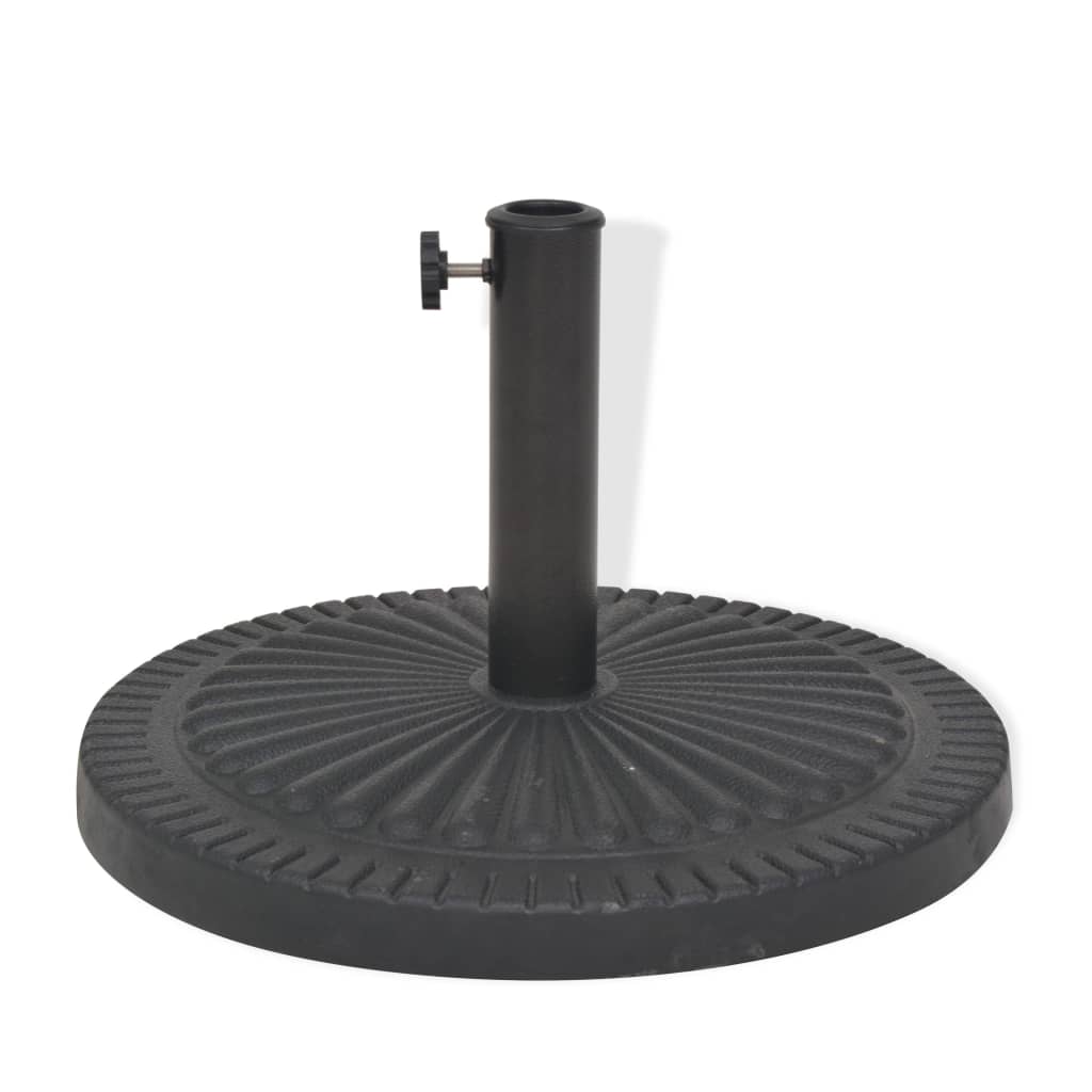 Base para guarda-sol em resina redondo preto 14 kg