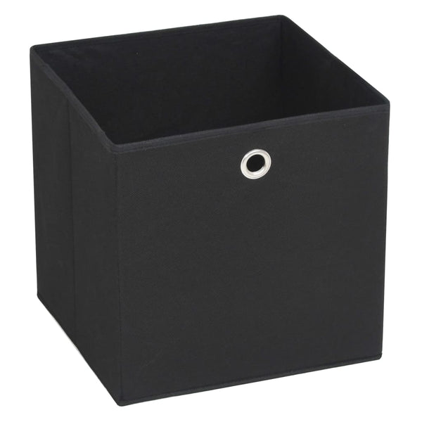 Caixas arrumação 10 pcs não-tecido (TNT) 32x32x32 cm preto