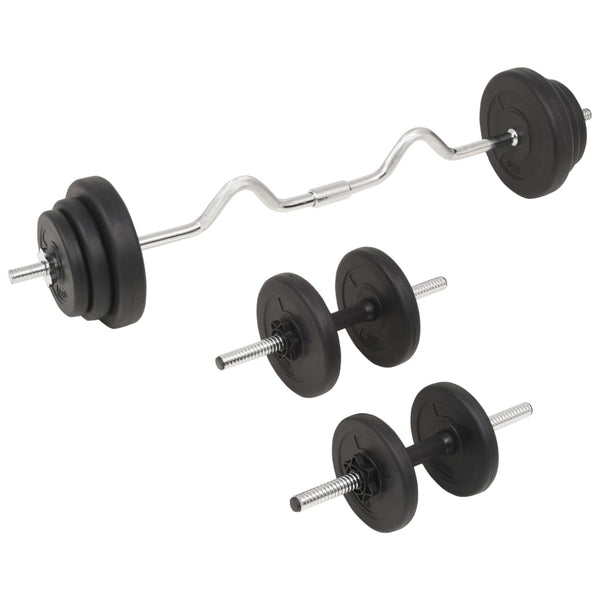 Conjunto de barra e halteres 30 Kg