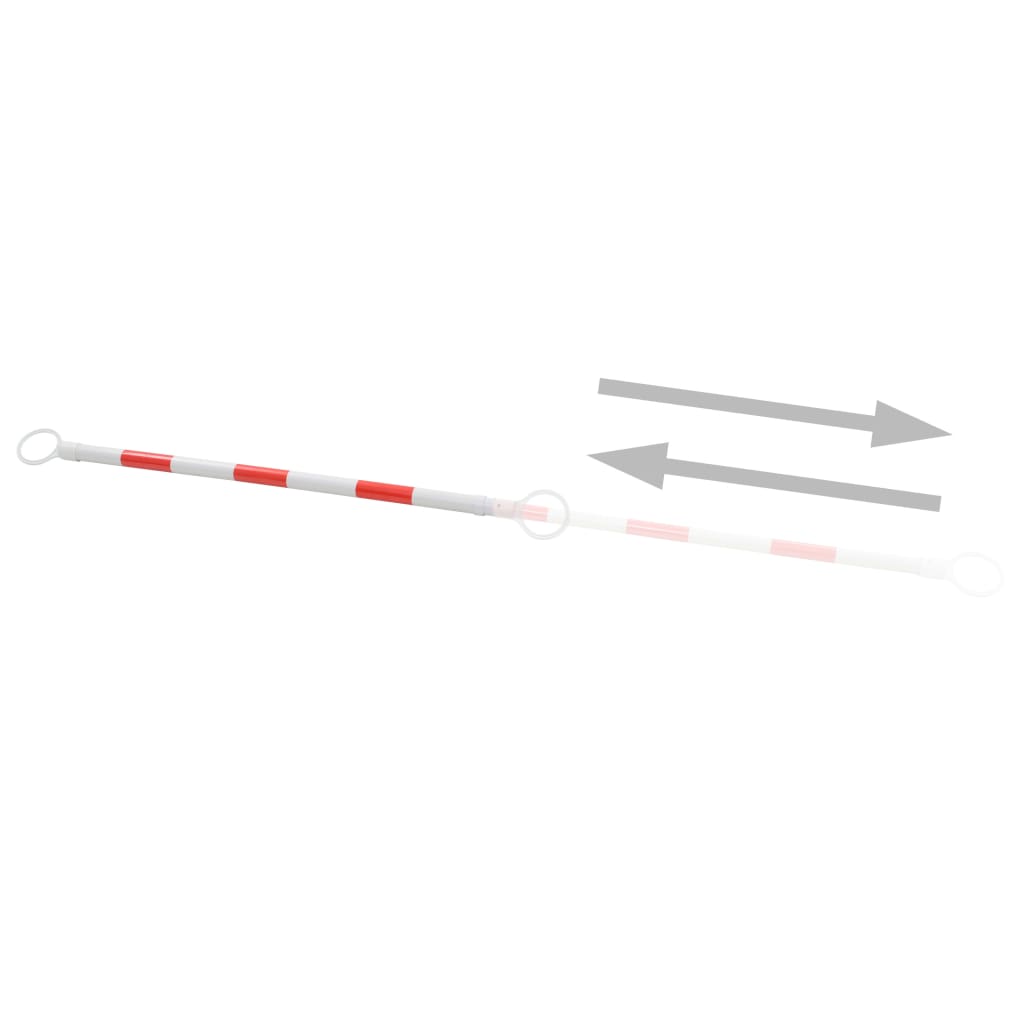 Barras retráteis p/ cones sinalização 2 pcs plástico 116-197 cm