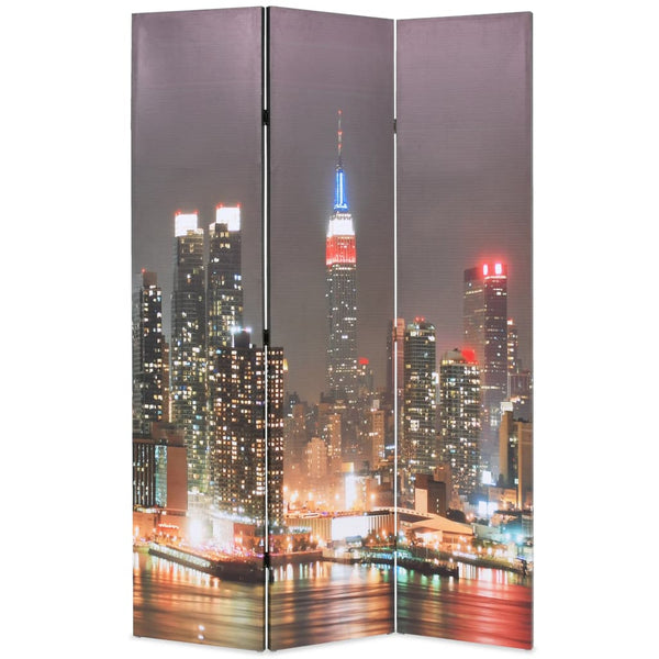 Biombo dobrável Nova Iorque de noite 120x170 cm