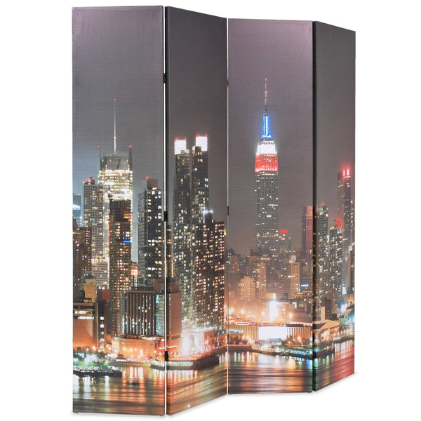 Biombo dobrável Nova Iorque de noite 160x170 cm
