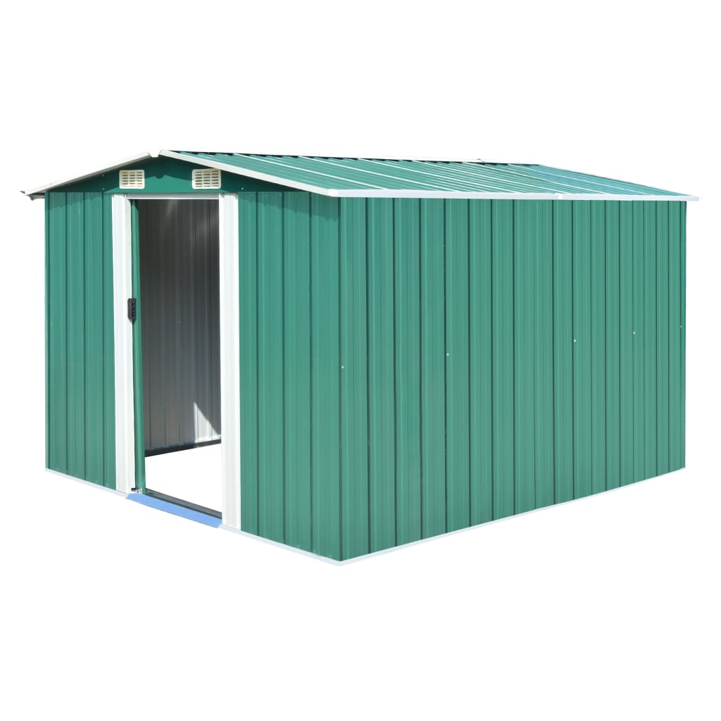 Abrigo de jardim 257x298x178 metal verde