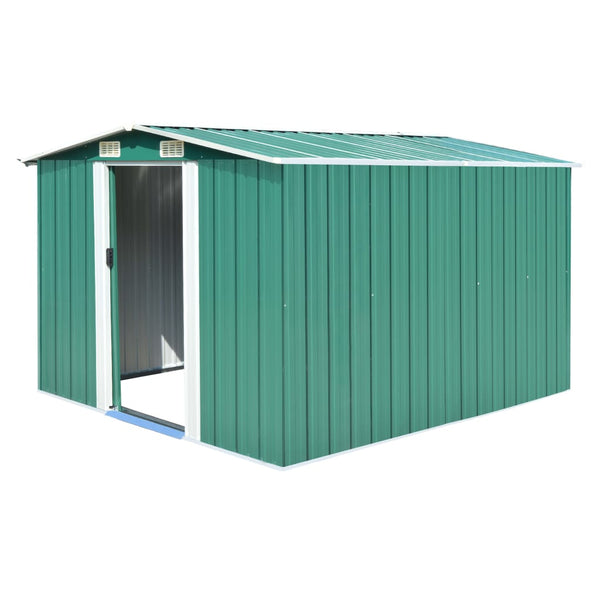 Abrigo de jardim 257x298x178 metal verde
