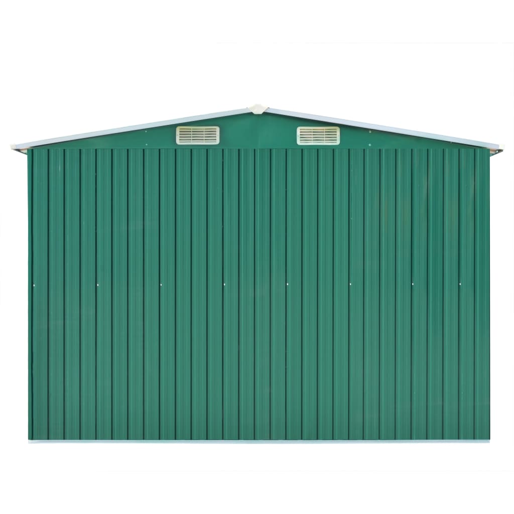 Abrigo de jardim 257x298x178 metal verde