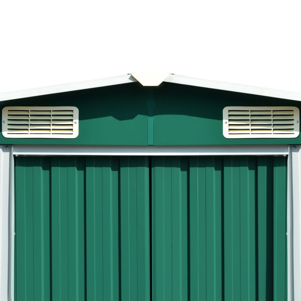 Abrigo de jardim 257x298x178 metal verde