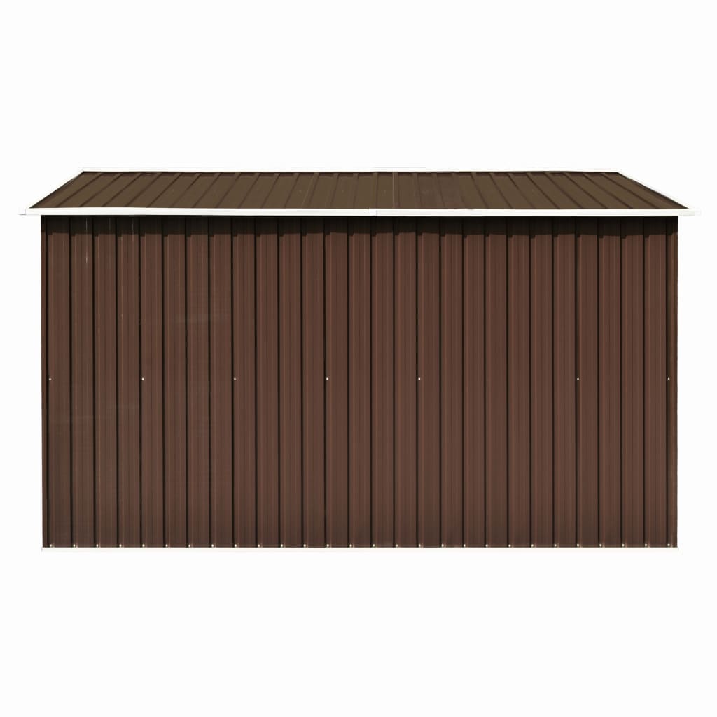Abrigo de jardim 257x298x178 cm metal castanho