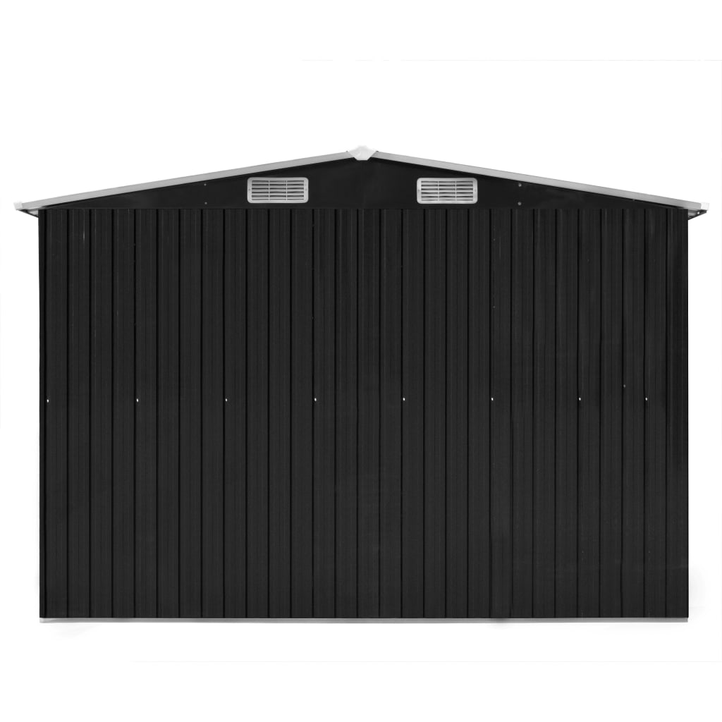 Abrigo de jardim 257x392x181 cm metal antracite