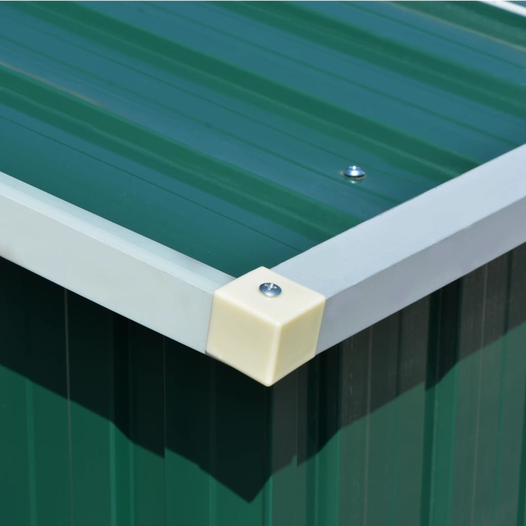 Abrigo de jardim 257x580x181 cm metal verde
