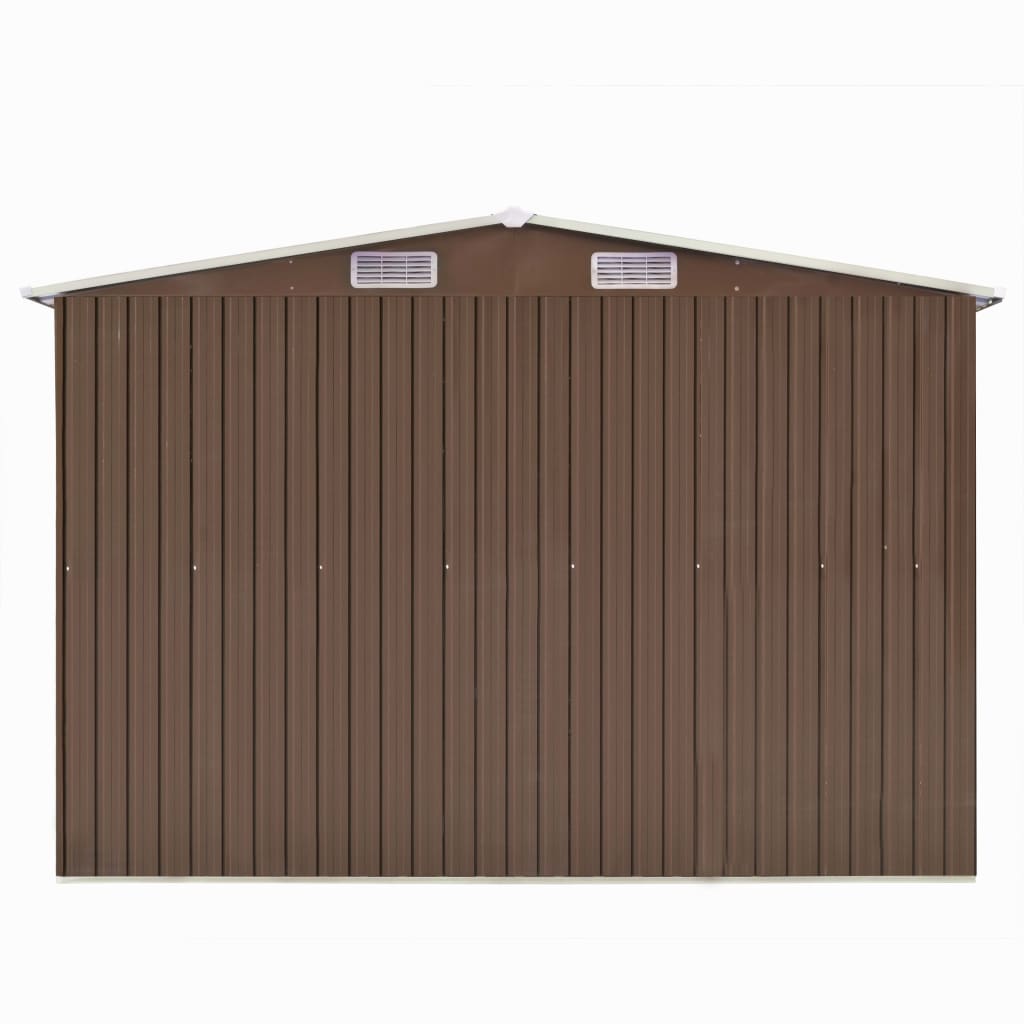 Abrigo de jardim 257x580x181 cm metal castanho