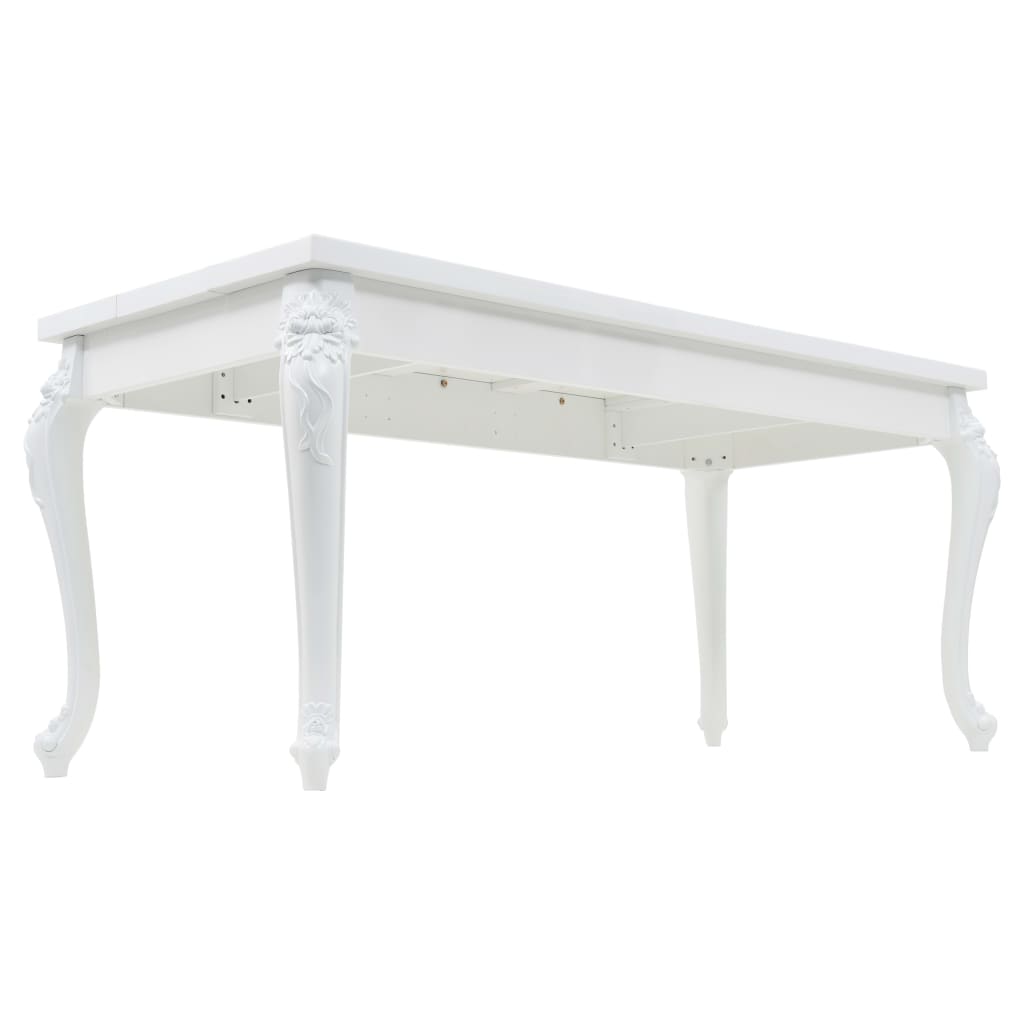 Mesa de jantar 179x89x81 cm branco brilhante