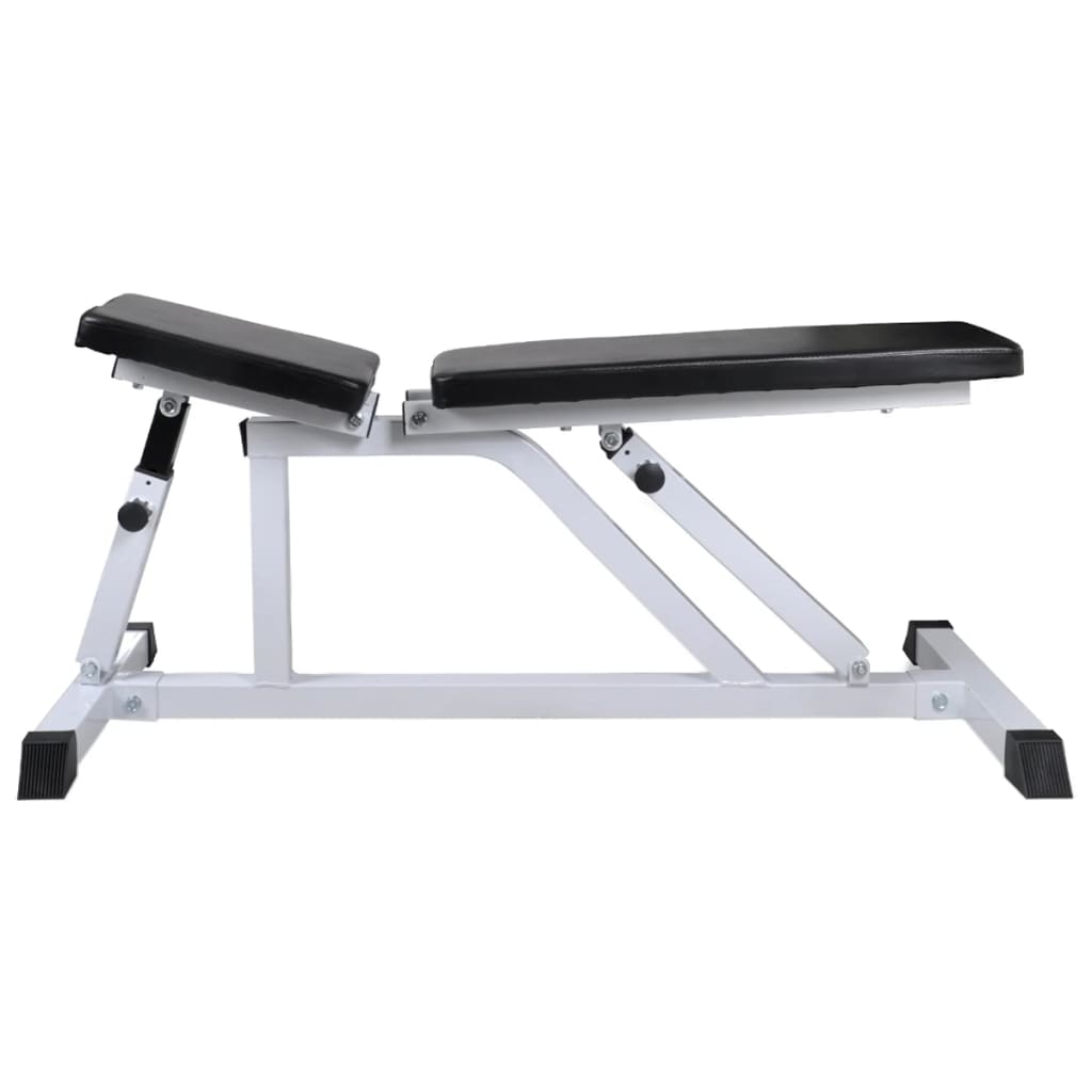 Banco musculação c/ conjunto de barras e halteres 60,5 kg