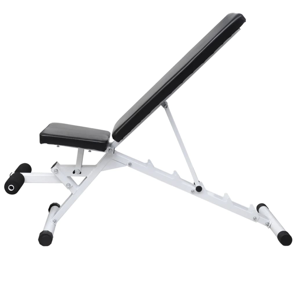 Banco musculação c/ conjunto de barras e halteres 60,5 kg