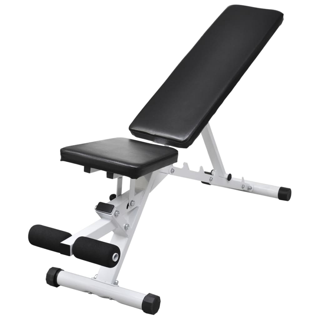 Banco musculação c/ conjunto de barras e halteres 60,5 kg