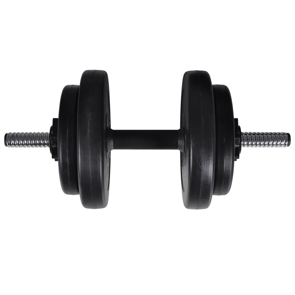 Banco musculação c/ conjunto de barras e halteres 60,5 kg