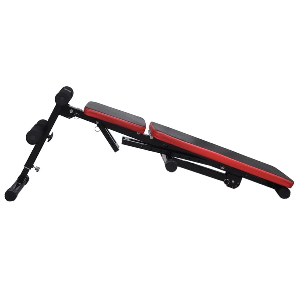 Banco musculação c/ conjunto de barras e halteres 60,5 kg