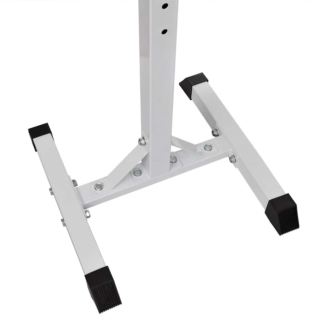 Suporte barra musculação c/ conjunto pesos e barras 60,5 kg