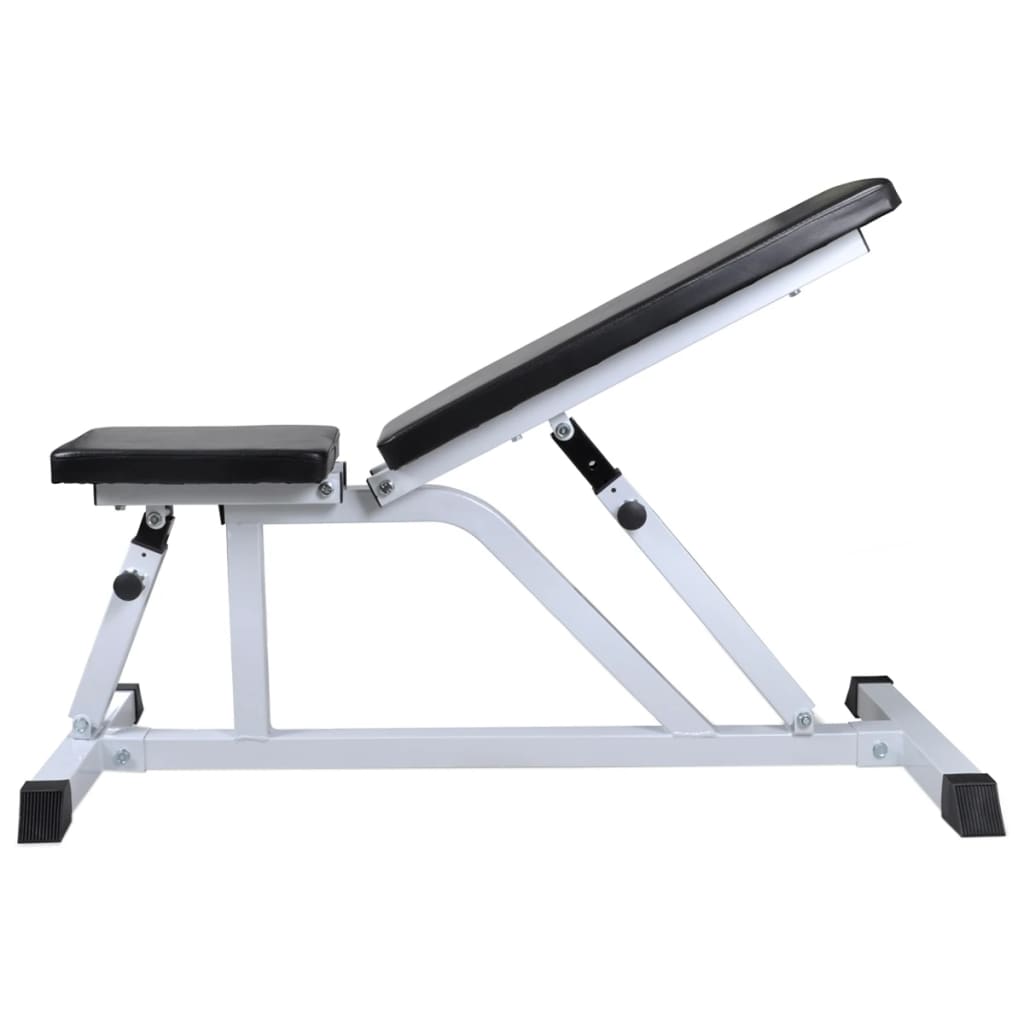 Banco musculação c/ conjunto de barras e halteres 30,5 kg