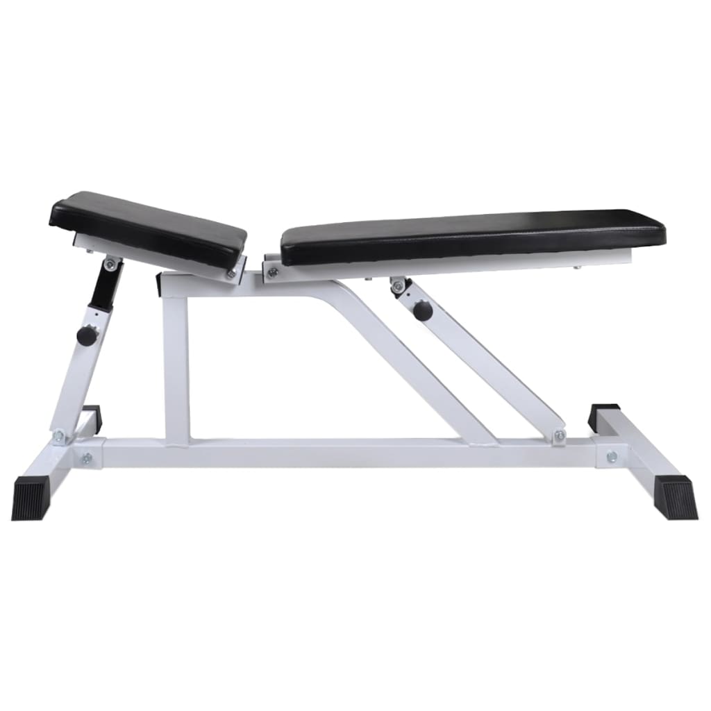 Banco musculação c/ conjunto de barras e halteres 30,5 kg