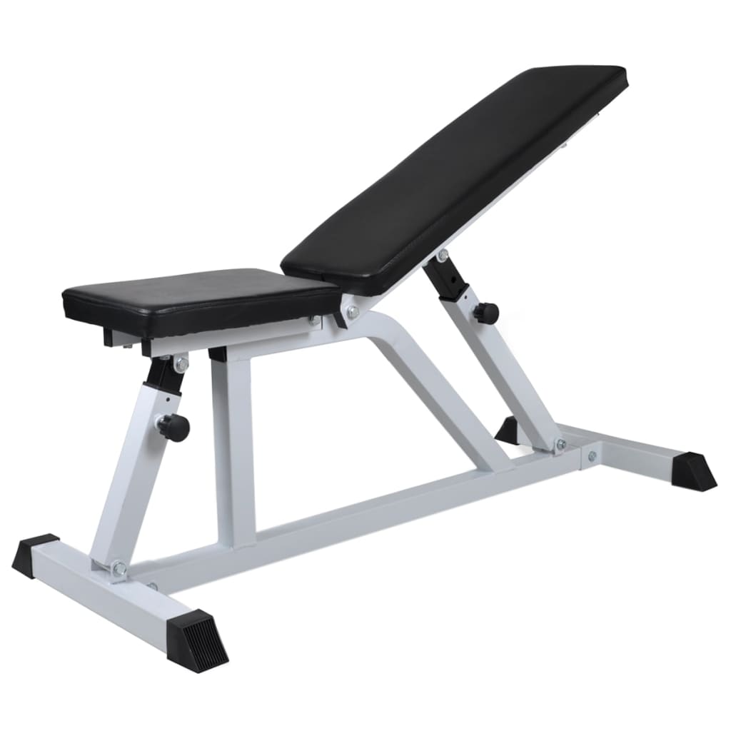 Banco musculação c/ conjunto de barras e halteres 30,5 kg