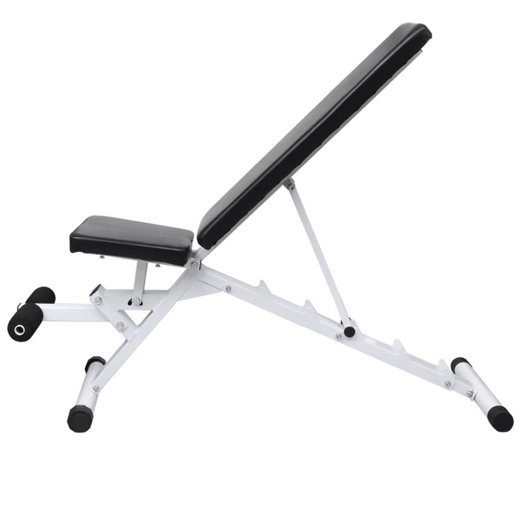 Banco musculação c/ conjunto de barras e halteres 30,5 kg