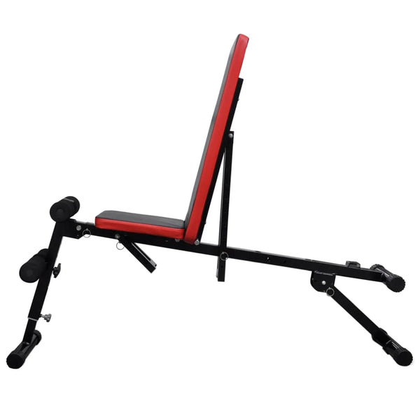 Banco musculação ajustável + conjunto barras e halteres 30,5 kg